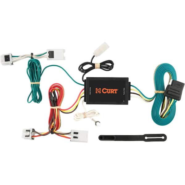 CURT Custom Vehicle-Trailer Wiring Harness, 4-Way Flat Output, Select Nissan Quest, Quick Electrical Wire T-Connector