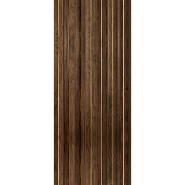 Gilded Peaks 1/2 in. x 0.79 ft. x 9.3 ft. Brown Brazilian Cherry Glue-Up Foam Wood Slat Walls (10-Pack)/73.5 sq. ft.