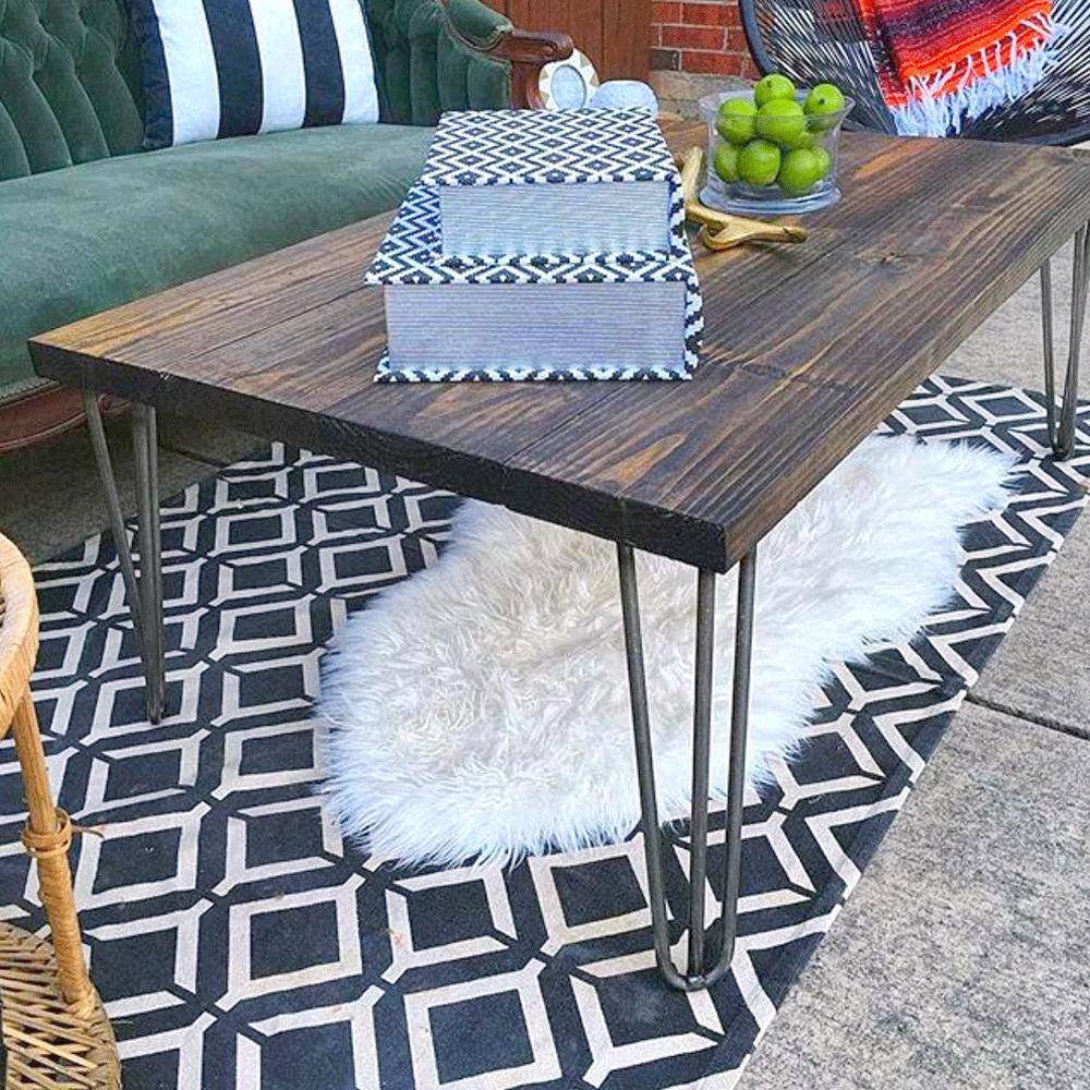 Coffee table legs well designed Hairpin legs 3/8 16" set of four DIY Restore 