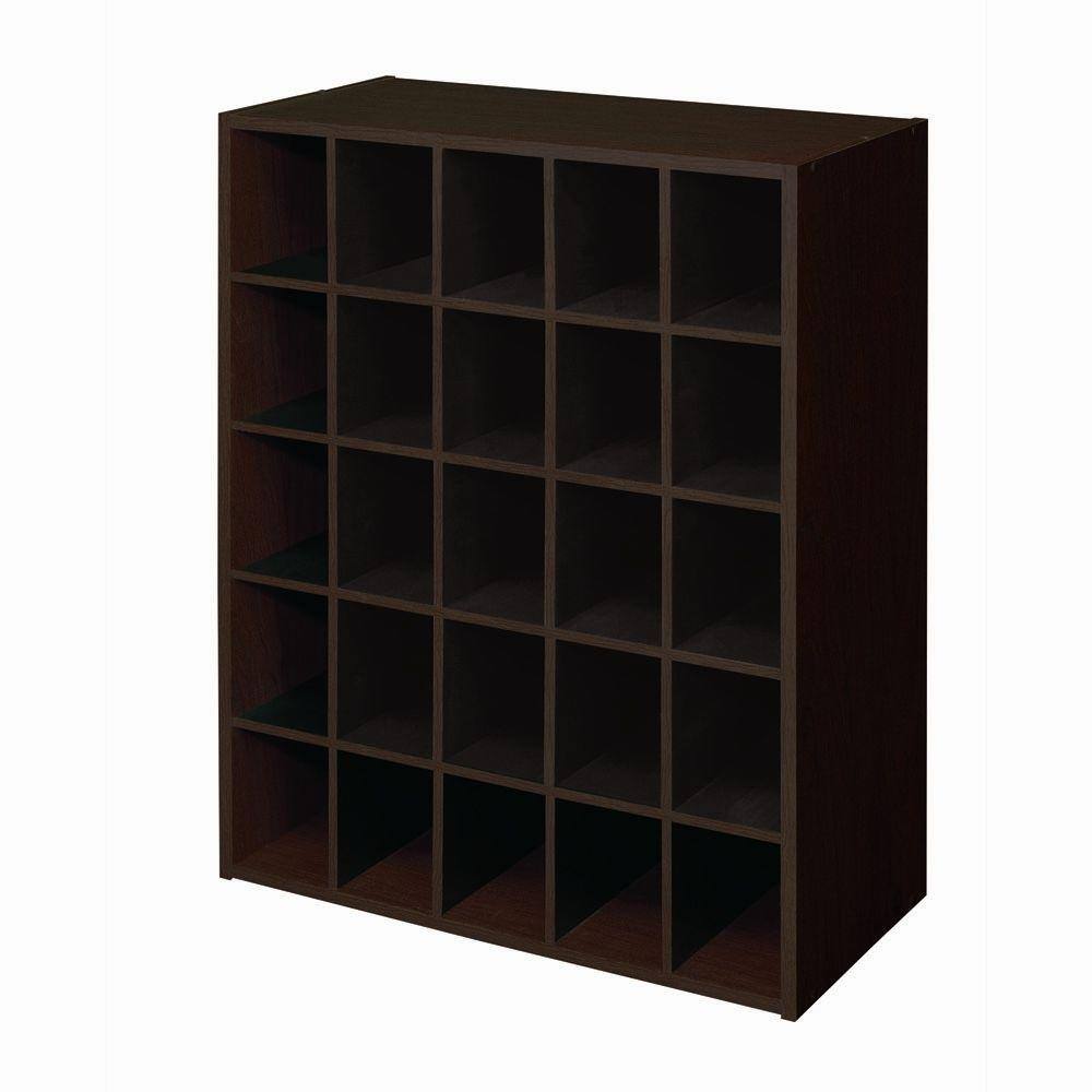 25 Cube Storage Organizer, Wooden Storage Cubes With Doors