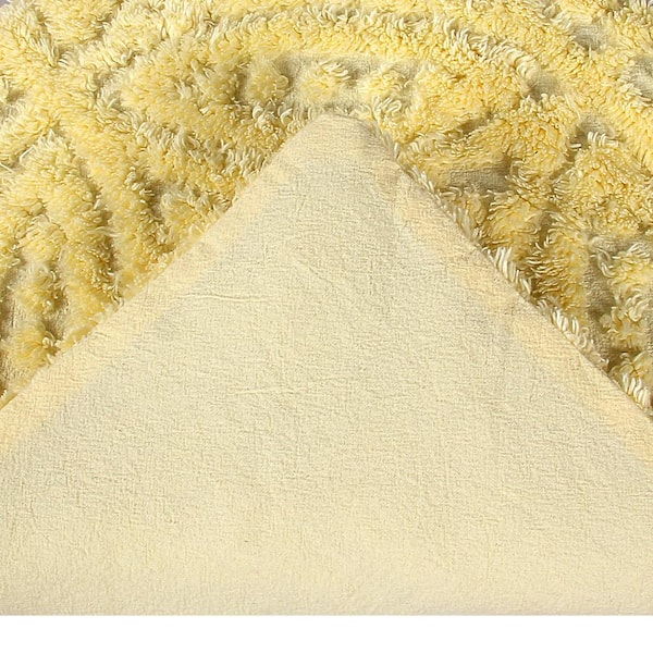 Yellow Twin Bedspread Better Trends Wedding Ring Collection is Super Soft and Light Weight in Loop Design 100 Percent Cotton Tufted Unique Luxurious Machine Washable Tumble Dry