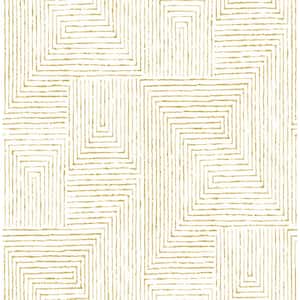 Merritt Honey Geometric Honey Paper Strippable Roll (Covers 56.4 sq. ft.)
