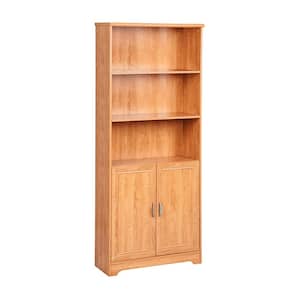 Manchester 72.25 in. Honey Maple 3-Shelf Standard Bookcase