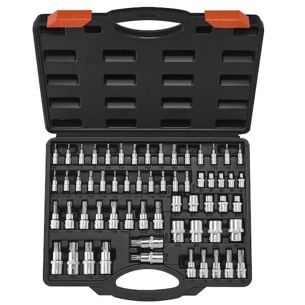 SKYSHALO Torx Bit Socket and External Torx Socket Set, 60-Piece T6