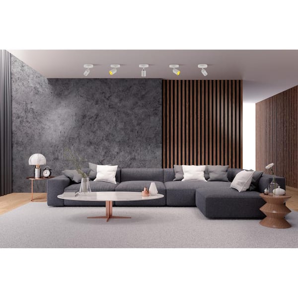 Shura 1-Light White Integrated LED Monopoint Wall Sconce Spotlight w/ Rotatable Light Head, 3000K, 490LM(2-Pack)