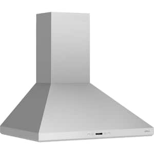 Siena 30 in. 650 CFM Convertible Wall Mount Range Hood with LED Light in Stainless Steel