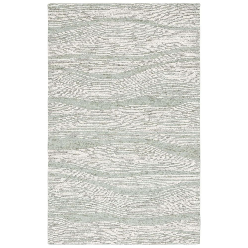 Metro 4 ft. x 6 ft. Sage/Ivory Abstract Waves Area Rug