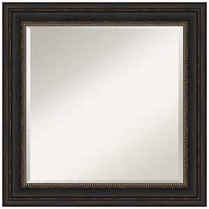 Medium Square Bronze Bronze/Copper Metallic Beveled Glass Modern Mirror (25 in. H x 25 in. W)