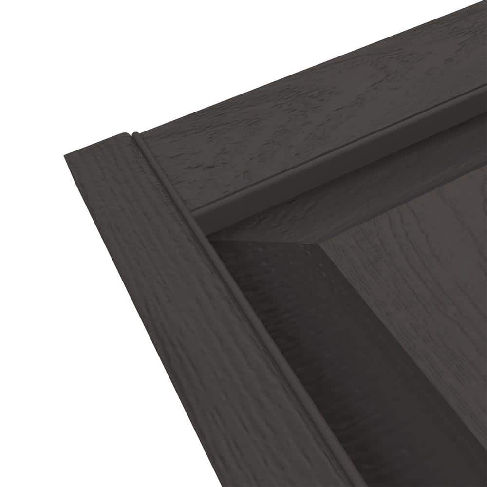 Tuxedo Grey 33"H Vinyl Raised Panel Shutters, Pair