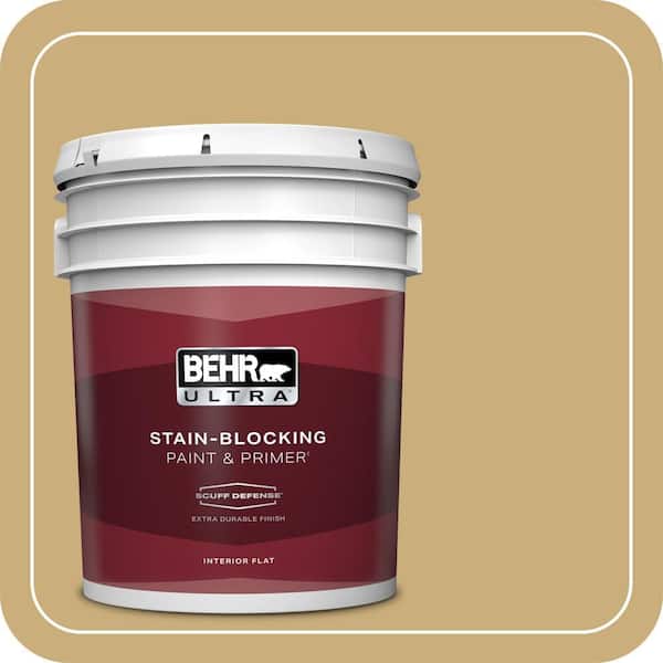 BEHR ULTRA 5 gal. #PPU6-16 Cup of Tea Extra Durable Flat Interior Paint & Primer