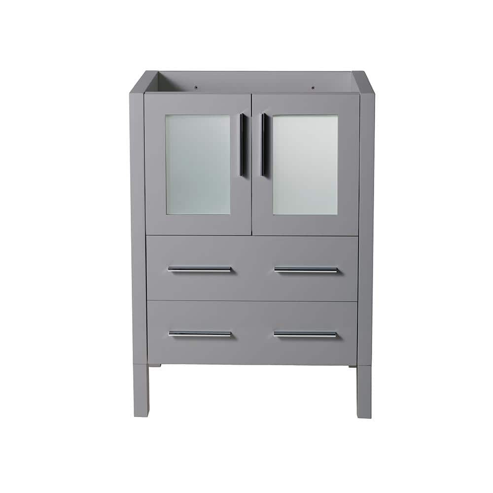 Torino 24" Gray Engineered Wood Modern Freestanding Vanity Cabinet