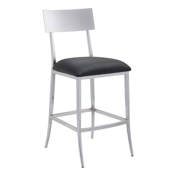 ZUO Mach Leatherette Counter Chair in Black