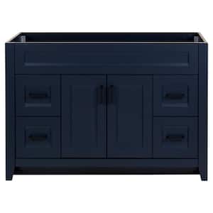 Ridge 48 in. W x 22 in. D x 34 in. H Bath Vanity Cabinet without Top in Deep Blue