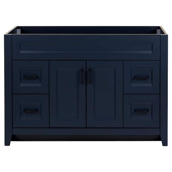 Home Decorators Collection Ridge 48 in. W x 22 in. D x 34 in. H Bath Vanity Cabinet without Top in Deep Blue