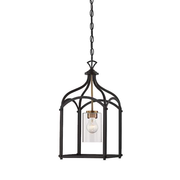 Designers Fountain Avondale 100-Watt 1-Light Oil Rubbed Bronze Pendant with Clear Glass Shade