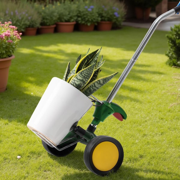SVOPES Garden Pot Mover Plastic with Adjustable Arm, Heavy Duty Plant Dolly Cart, 143 lbs. Capacity for Indoor/Outdoor Use