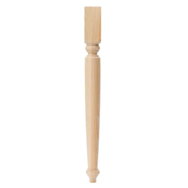 Waddell 35 in. Pine Butcher Block Leg