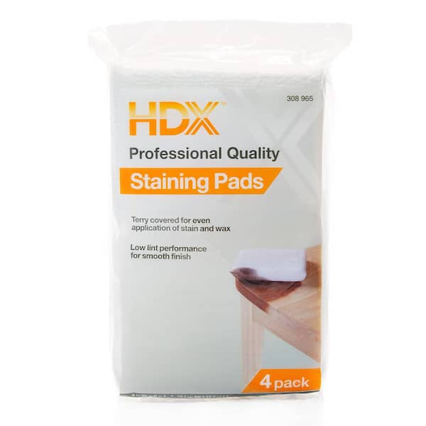 HDX HDX 5 in. Microfiber Terry Staining Pads (4-Pack)