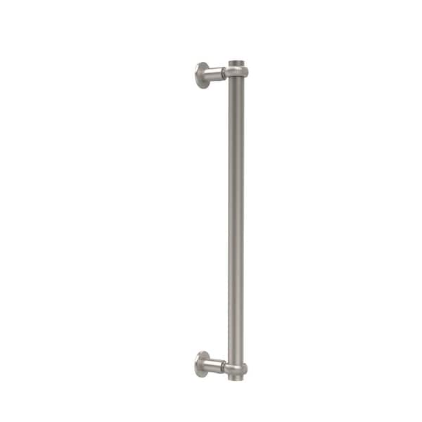 Allied Brass Contemporary 18 in. Back to Back Shower Door Pull in Satin Nickel