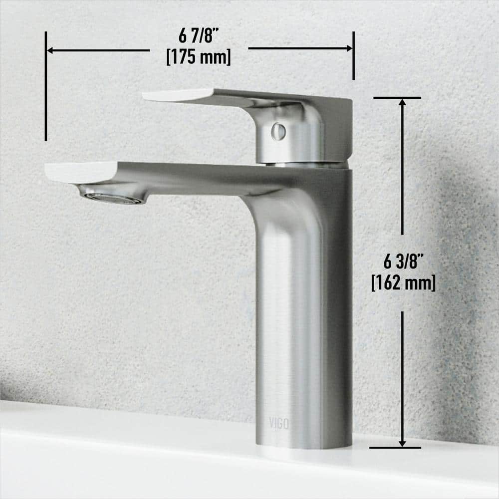 Davidson 6.375" Black Brass Single Hole Bathroom Faucet