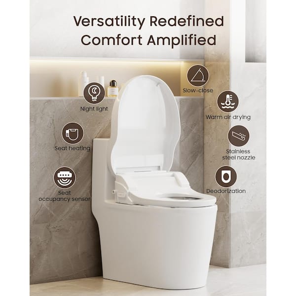 Bidet toilet seat heated selling dryer with remote