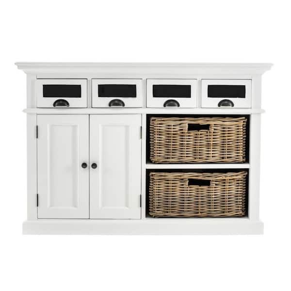 HomeRoots Amelia White Painted Buffet Solid Wood