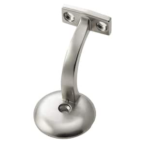 Hand Rail Brackets Collection Handrail Bracket 3 in. x 2 in. Satin Nickel Finish (5-Pack)