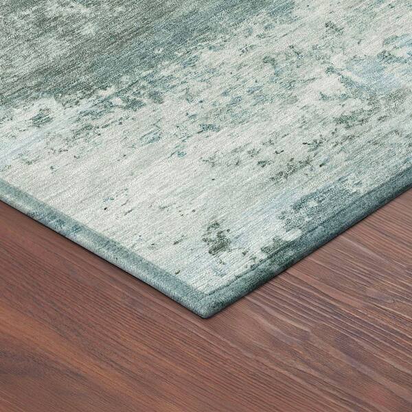 Chantille Machine Washable Indoor/Outdoor Abstract ACN2370 Sage 8 ft. x 8 ft. Round Rug