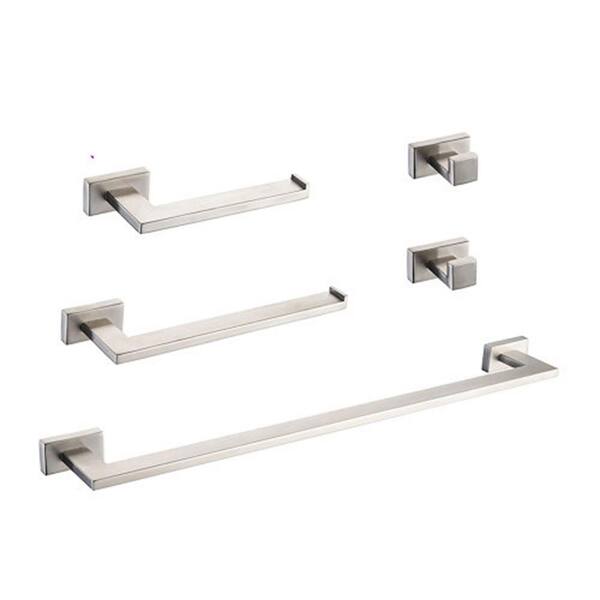 5Piece Bath Hardware Set in Brushed Nickel MD3700BN The Home Depot