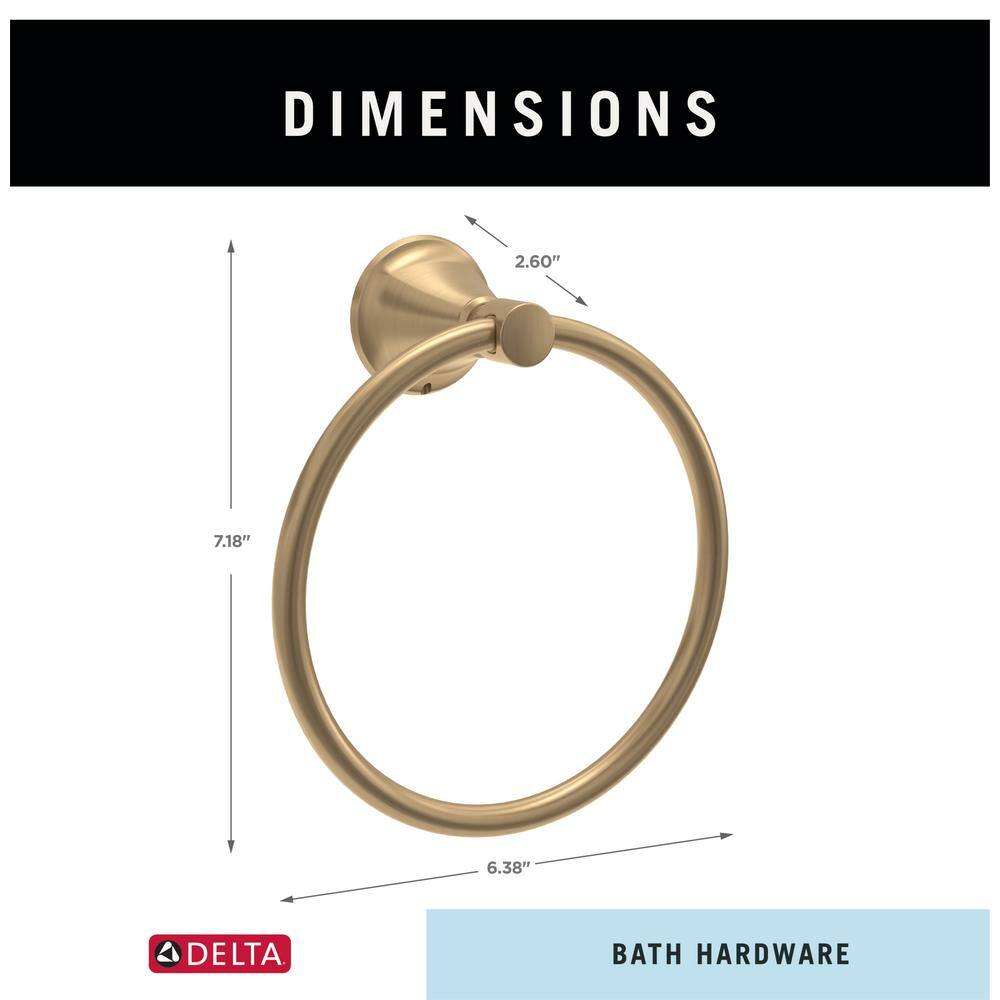 Champagne Bronze Wall Mounted Towel Ring