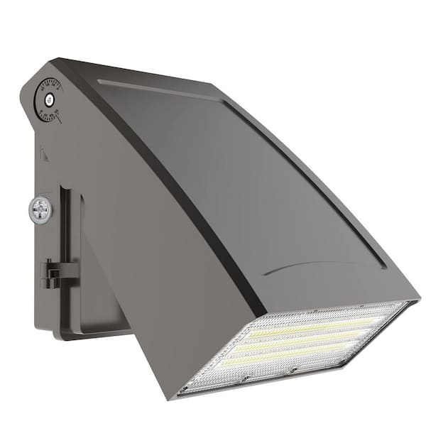 WYZM 250-Watt Equivalent Integrated LED Wall Pack Light Bronze Dusk to Dawn IP65, 0-90°Adjustable, 5000K 6000 lm, ETL Listed