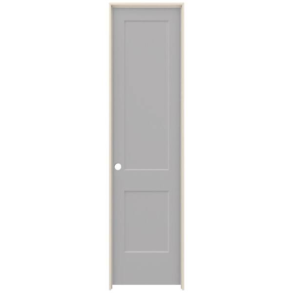 JELD-WEN 32 in. x 96 in. Monroe Driftwood Painted Right-Hand Smooth Solid Core Molded Composite MDF Single Prehung Interior Door