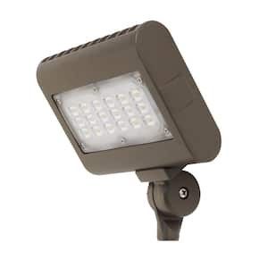 30-Watt Bronze Daylight Outdoor Security Commercial Grade Adjustable Head Integrated LED Flood Light