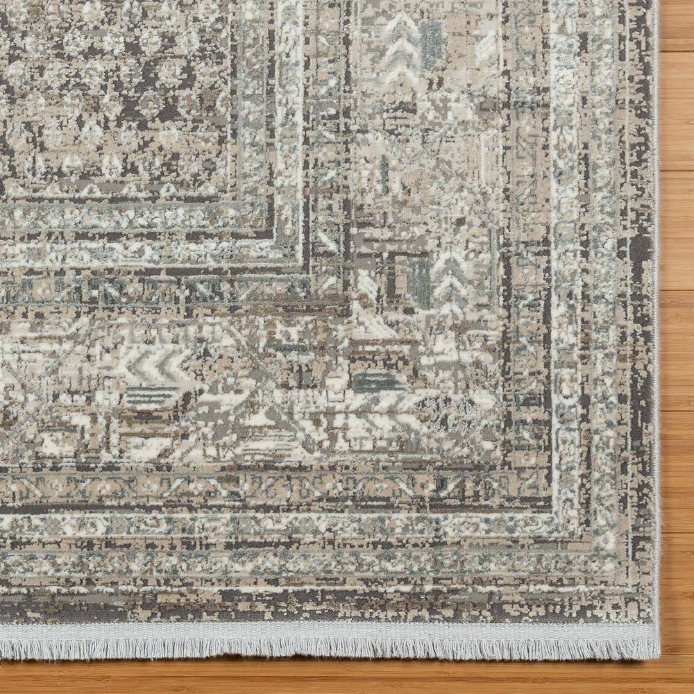 Modica Gray Rectangular Synthetic Area Rug 5x7