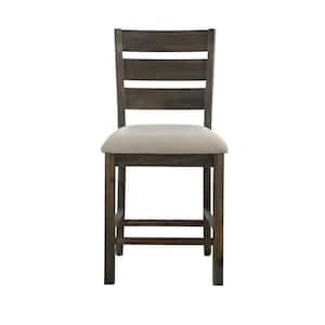 Aspen Court Charcoal Grey and Brown Counter Height Dining Chairs (Set of 2)
