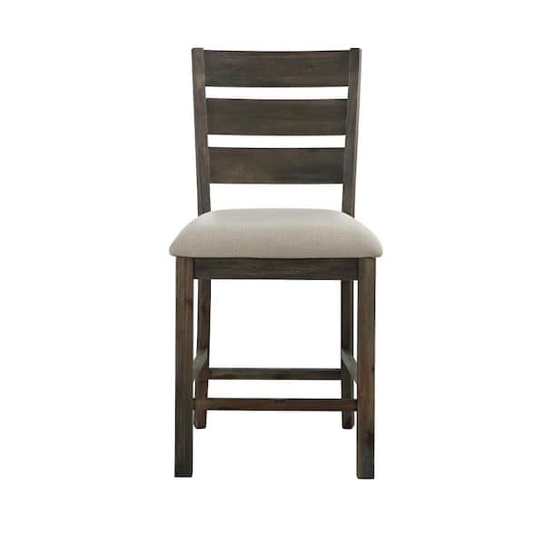 Coast To Coast Accents Aspen Court Charcoal Grey and Brown Counter Height Dining Chairs (Set of 2)