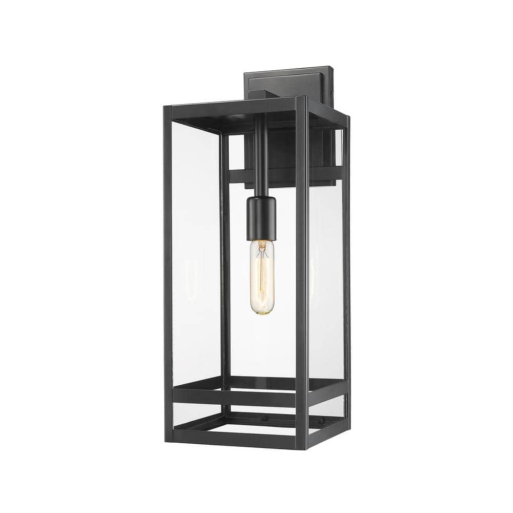 Nuri Black Outdoor Hardwired Wall Sconce with No Bulbs Included