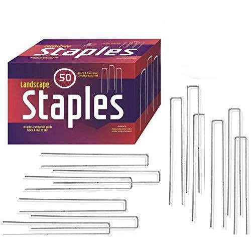 12-Inch Galvanized Steel Landscape Staples, 50-Pack