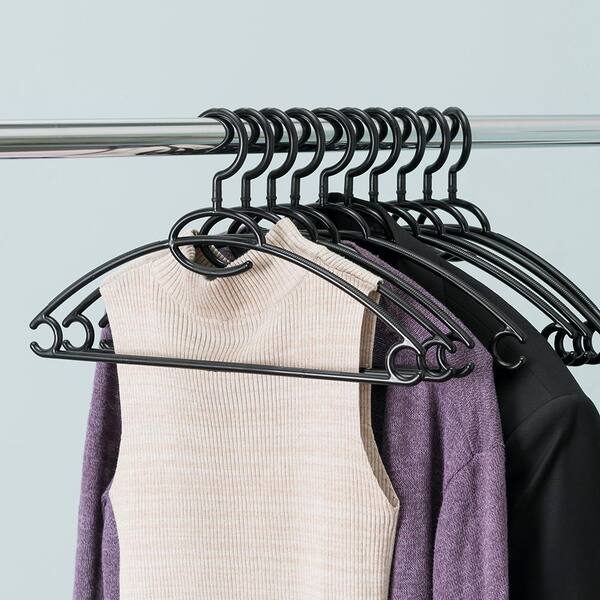 Black Plastic Shirt Hangers 50-Pack 263hd - The Home Depot