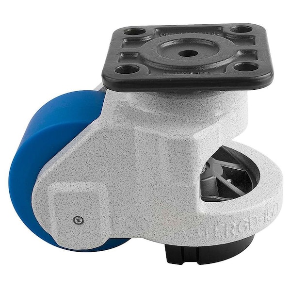 Foot Master GD Series 3-1/2 in. MC Nylon Swivel Iconic Ivory Plate Mounted Leveling Caster with 3305 lb. Load Rating
