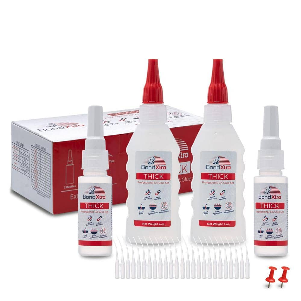 BX8 CA Glue Set 8 oz. Thick Viscosity, Premium Super Glue Kit, Clear (1-Pac