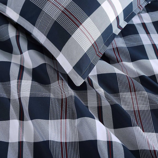 Tommy Hilfiger Dream Madras 3-Piece White/Night Skyblue/Red Plain