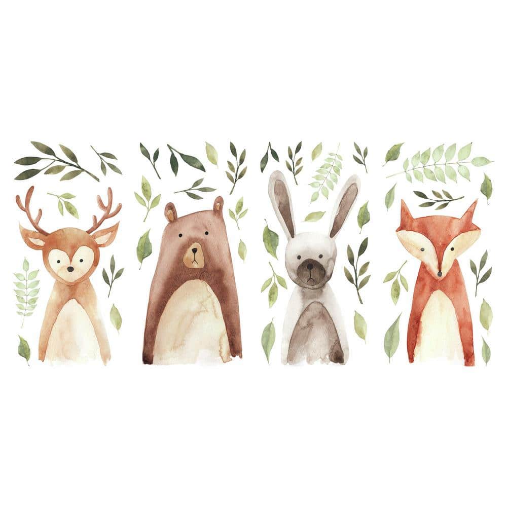 RoomMates WOODLAND KRITTERS PEEL & STICK WALL DECALS RMK4020SCS - The Home  Depot