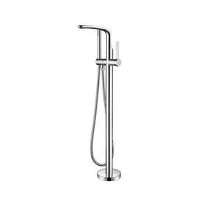 SevenFalls Single-Handle Floor-Mount Roman Freestanding Tub Faucet with Hand Shower in Polished Chrome