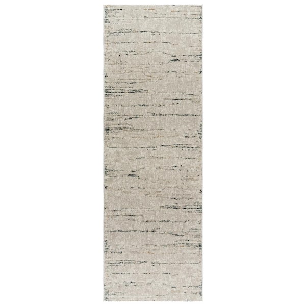 Gertmenian & Sons Trevi Kosmas Multi-Colored 3 ft. x 8 ft. Abstract High-Low Indoor Runner Rug
