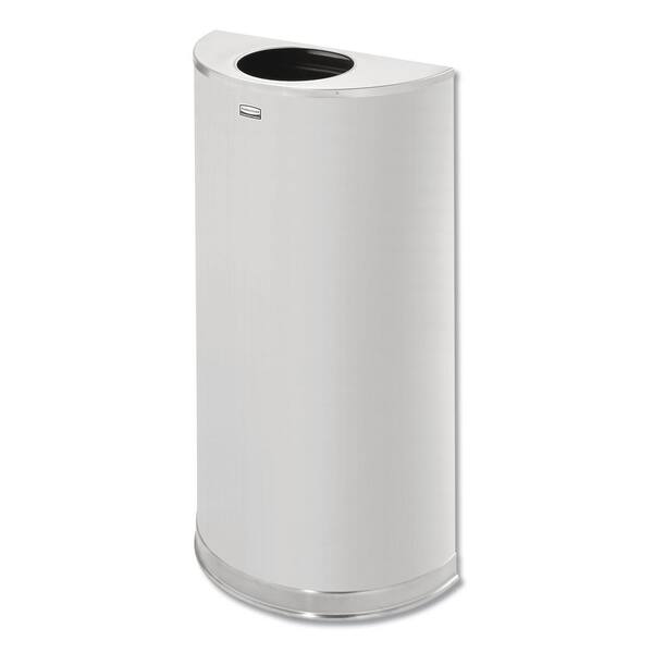 Rubbermaid Commercial S Atrium 12 Gal Satin Stainless Steel Half Round Open Top Trash Can Rcpso12sss The Home Depot Rubbermaid Commercial S Atrium, Half Round Trash Can