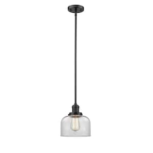 Bell 1-Light Oil Rubbed Bronze Bowl Pendant Light with Clear Glass Shade