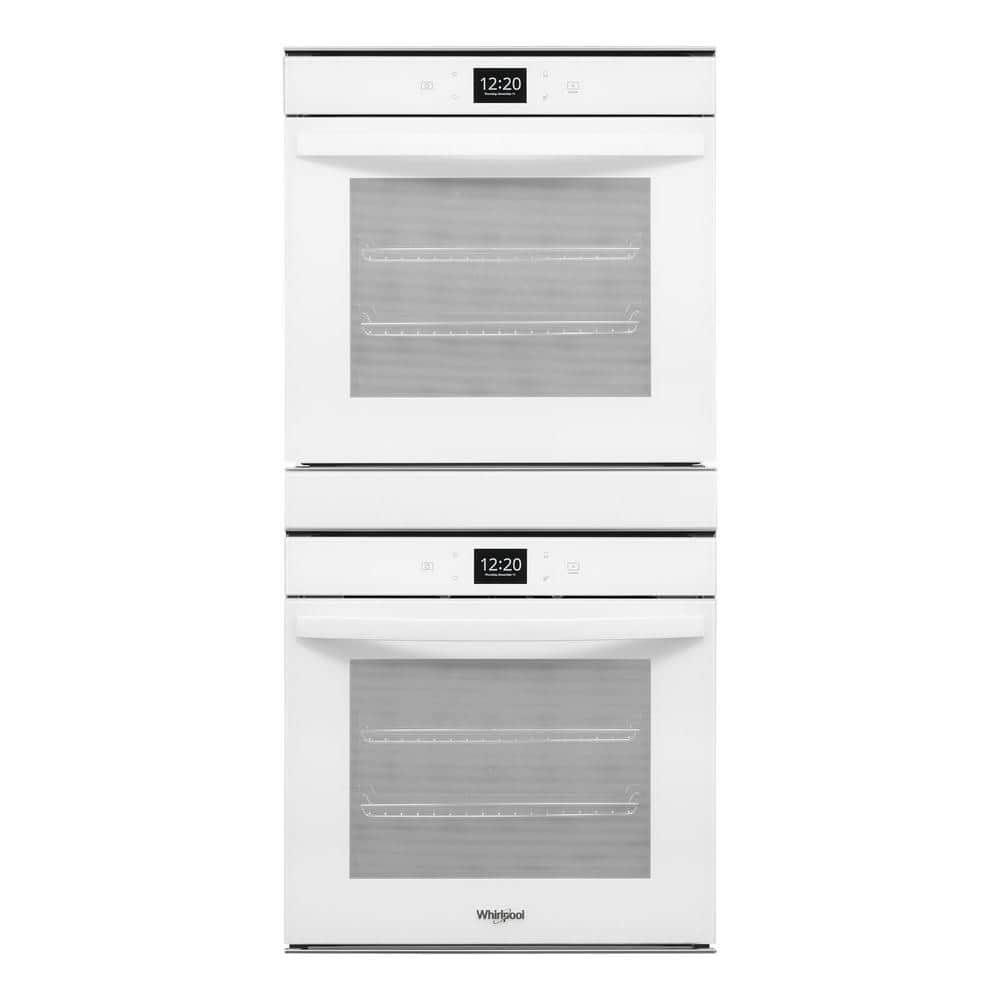 24 in. Double Electric Wall Oven in White