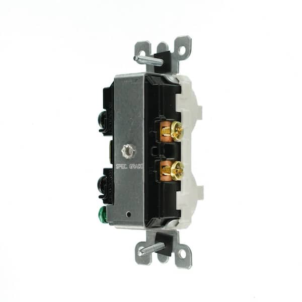 Leviton 15 Amp Combination Double Switch, White R62-05224-2WS