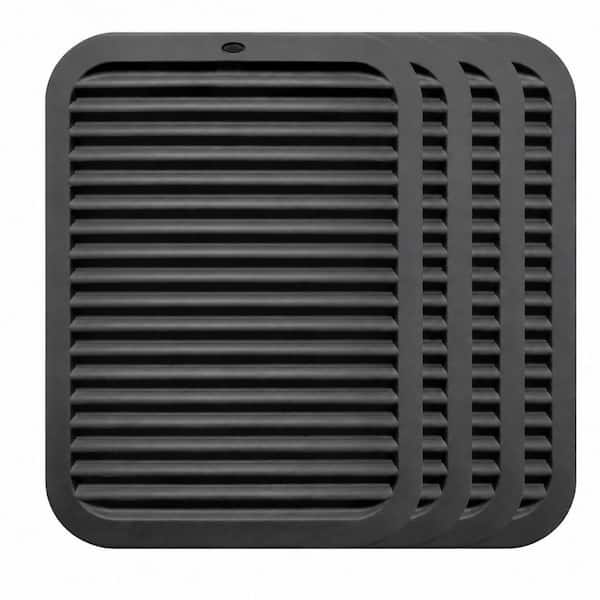 Anqtovp 9 x 12 in. Food Grade Silicone Black Non-Slip Heat